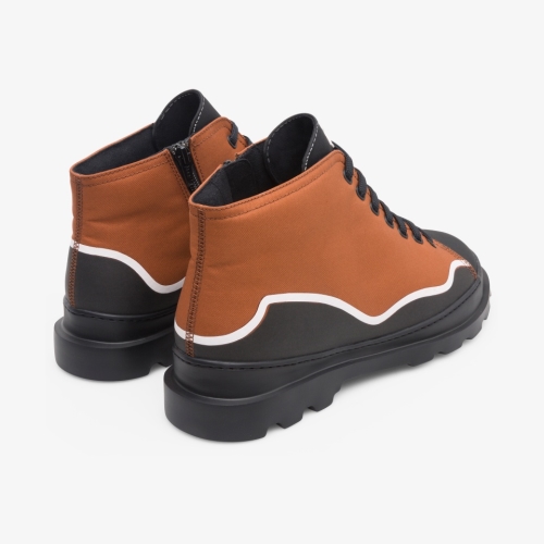 Camper Twins Mens Ankle Boots US-68188 Black / Brown / White Online Sale